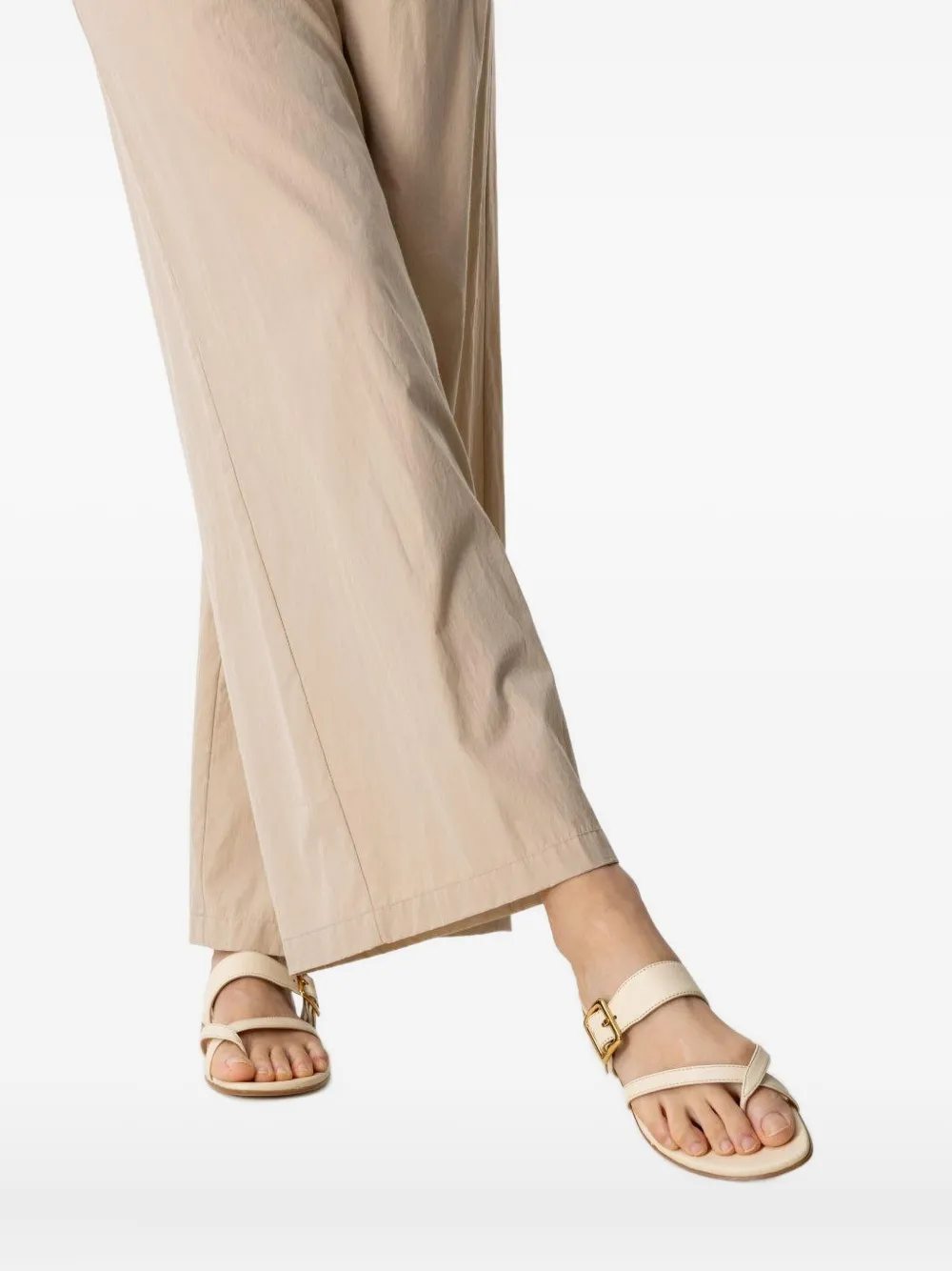 Manolo Blahnik Thalusa buckle-fastening leather sandals Neutrals