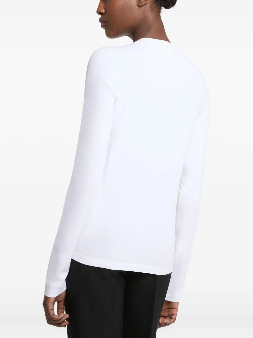 Michael Kors Collection long-sleeved crew-neck T-shirt Wit