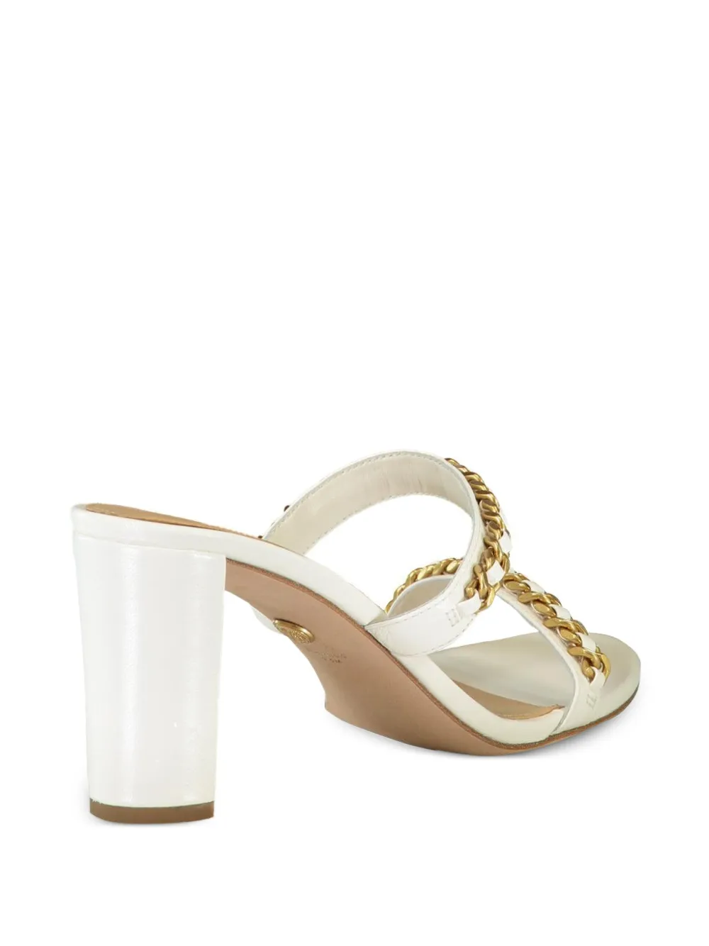 Veronica Beard 76mm Gretchen Chain-embellished Sandals In White