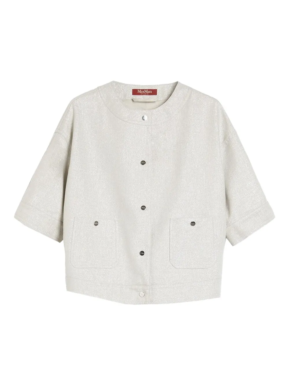 Max Mara Short-sleeves Jacket In Metallic