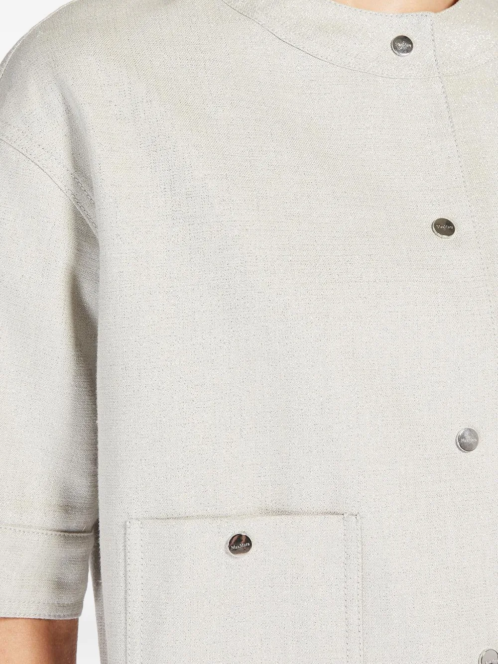 Max Mara Short-sleeves Jacket In Metallic
