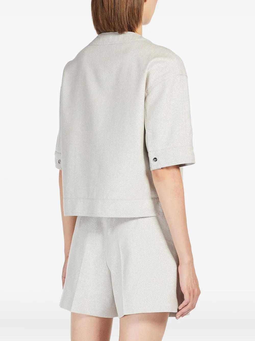 Max Mara Short-sleeves Jacket In Metallic