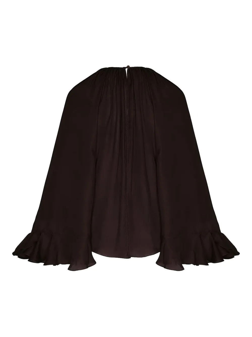 Johanna Ortiz ruffled-sleeve blouse Rood