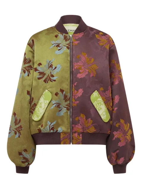 ALEMAIS Adriana brocade-effect bomber jacket