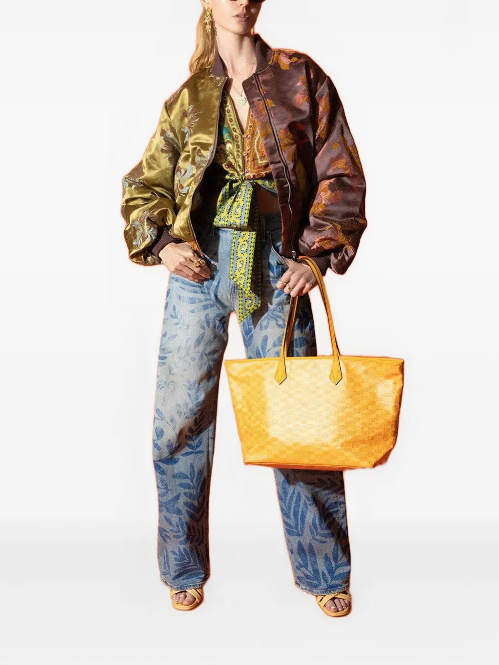 Alemais Adriana Quilted Floral-jacquard Bomber Jacket In Green