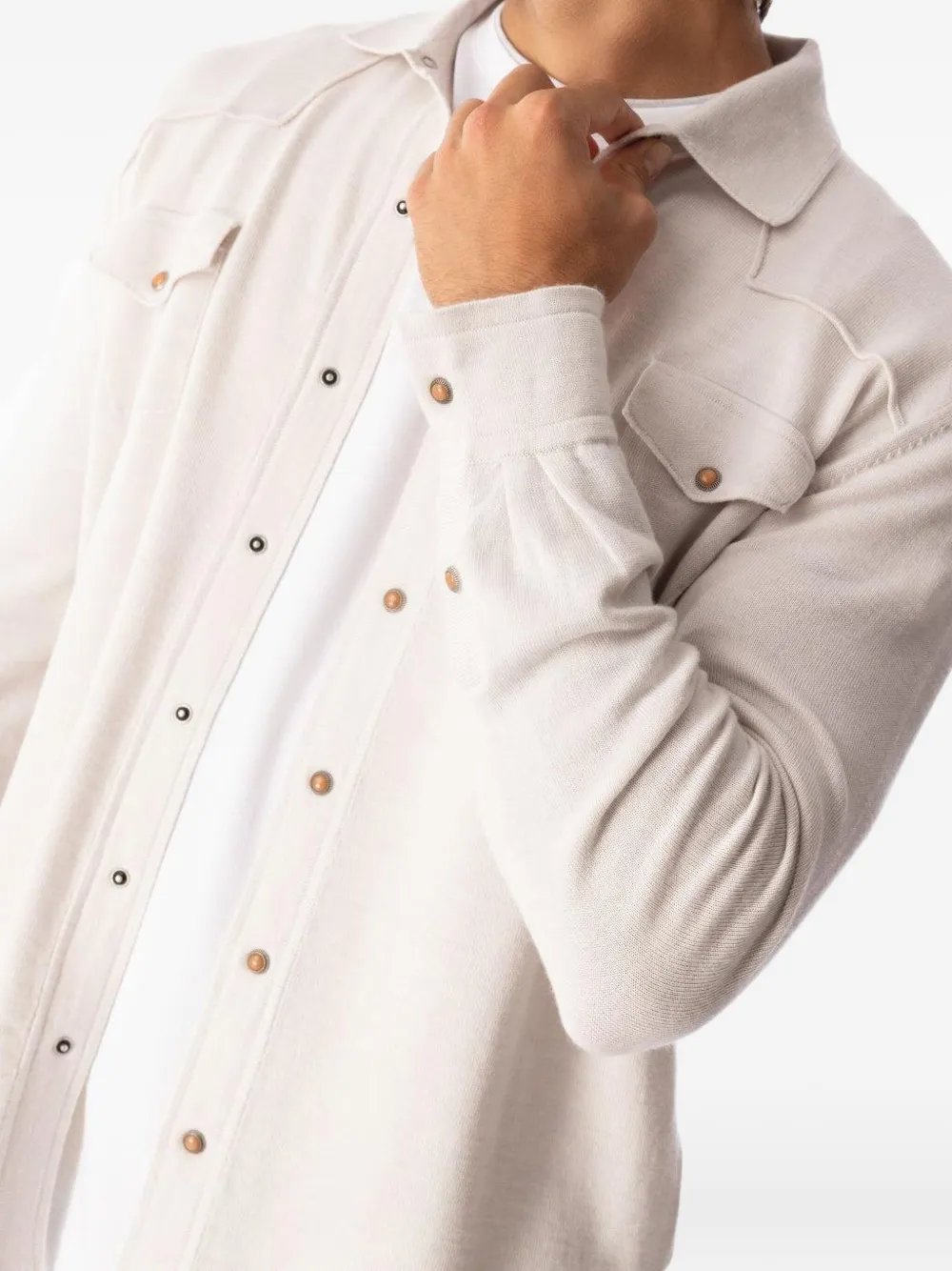 Eleventy Texas shirt Wit