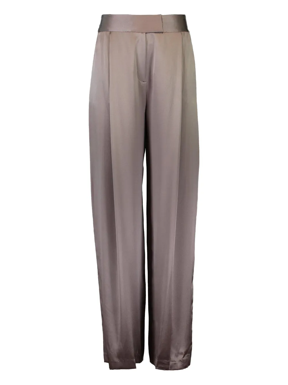 The Sei pleated satin trousers - グレー The Sei pleated satin trousers - グレー