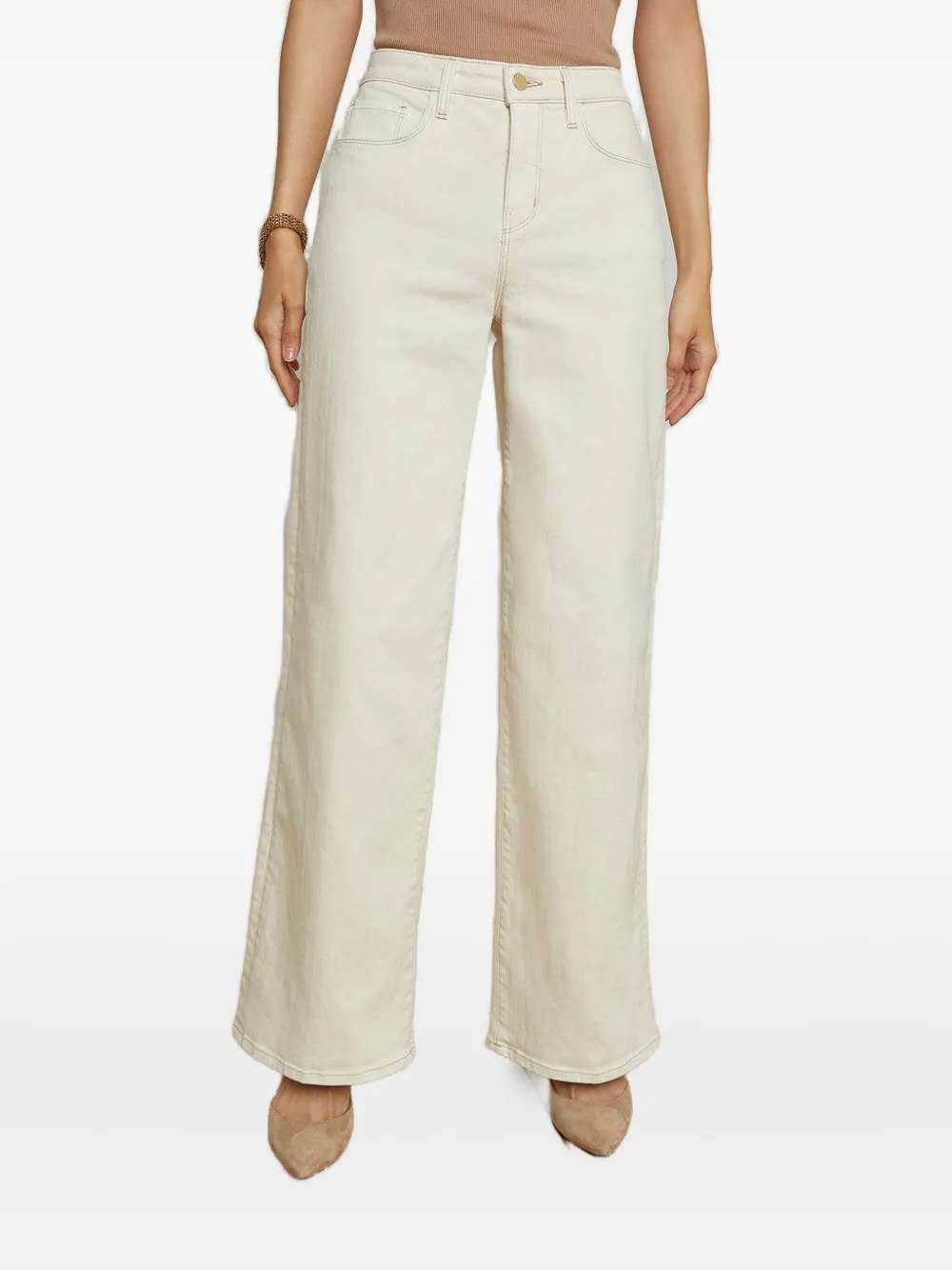 L'Agence Alicient wide-leg trousers Beige
