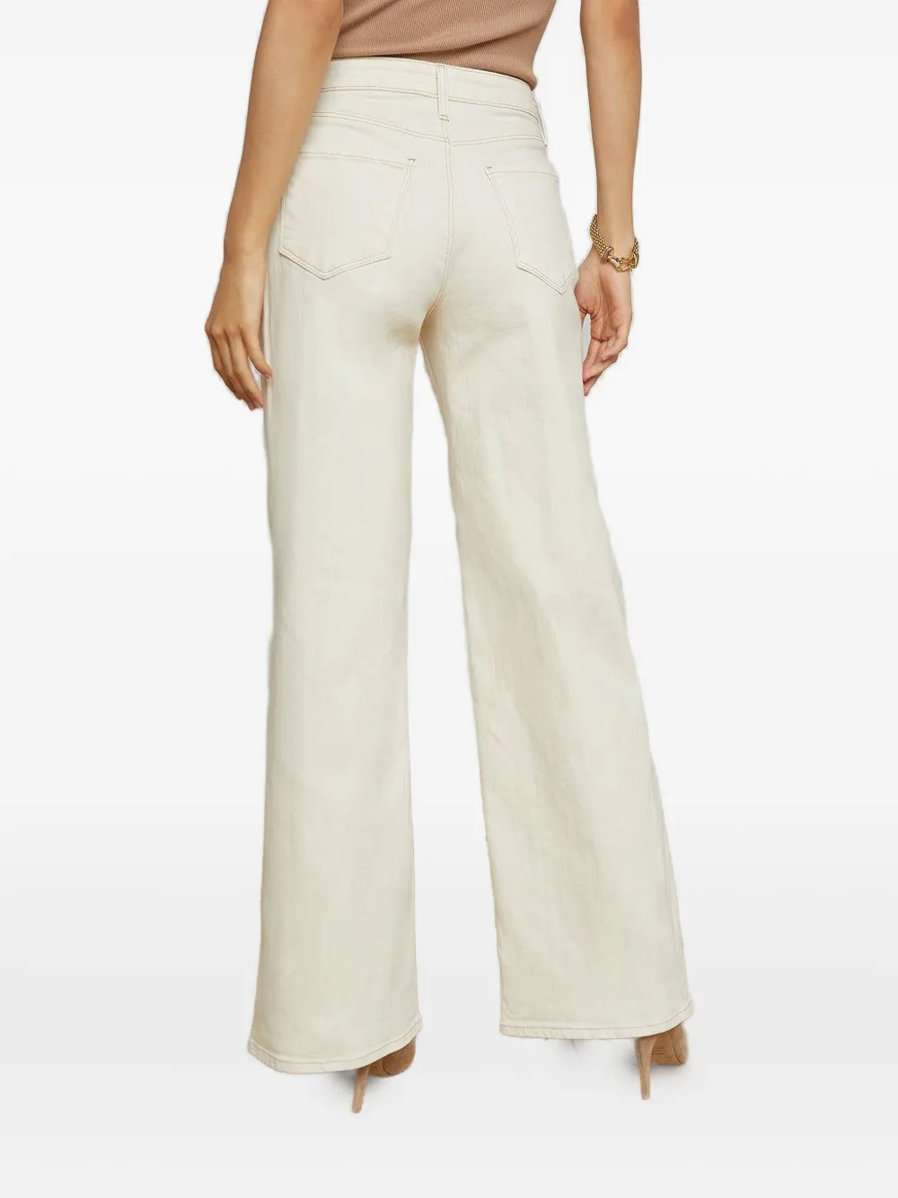 L'Agence Alicient wide-leg trousers Beige