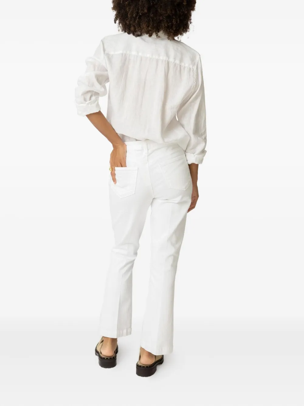 L'Agence Ali flared trousers Wit