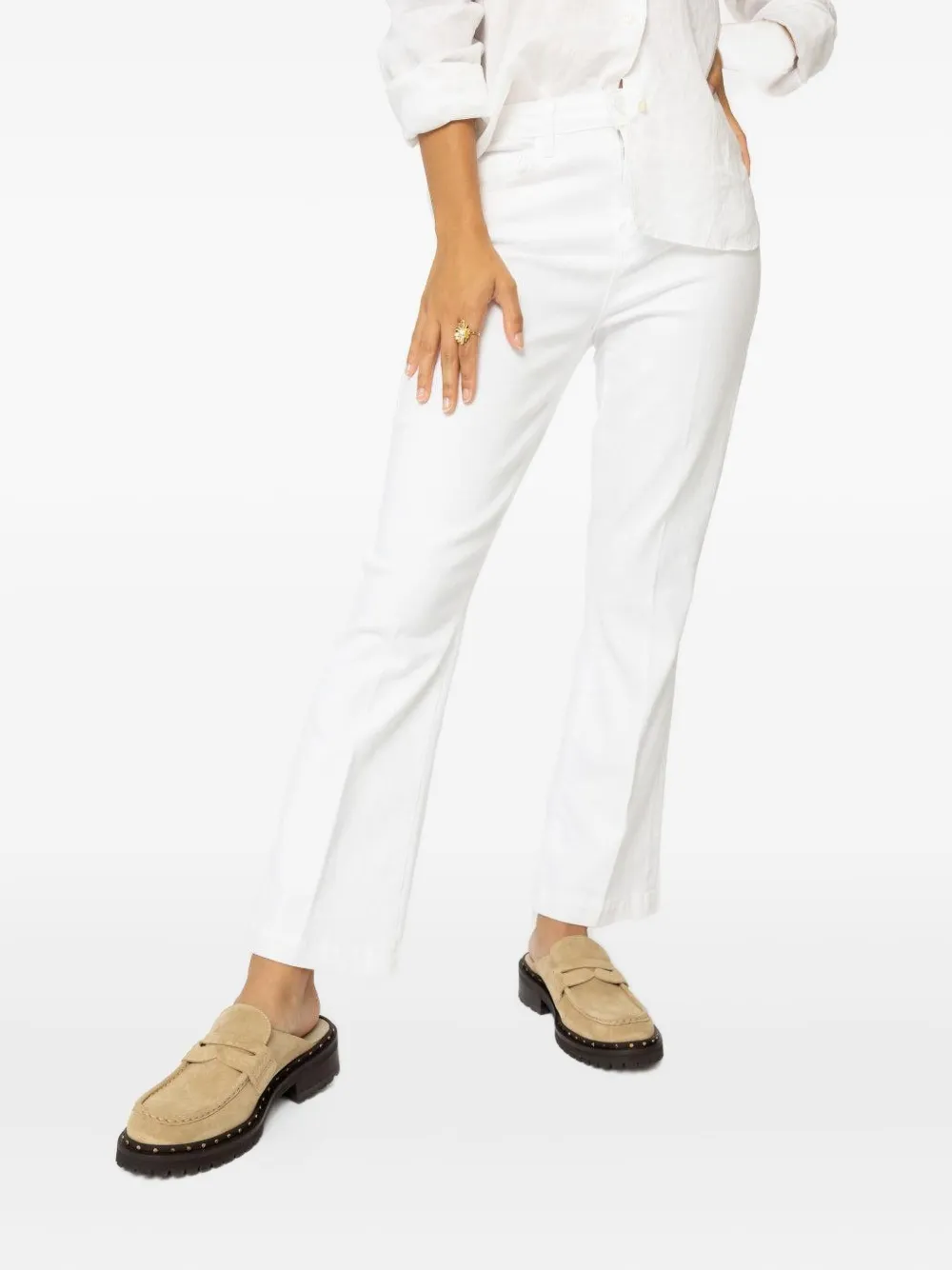 L'Agence Ali flared trousers Wit