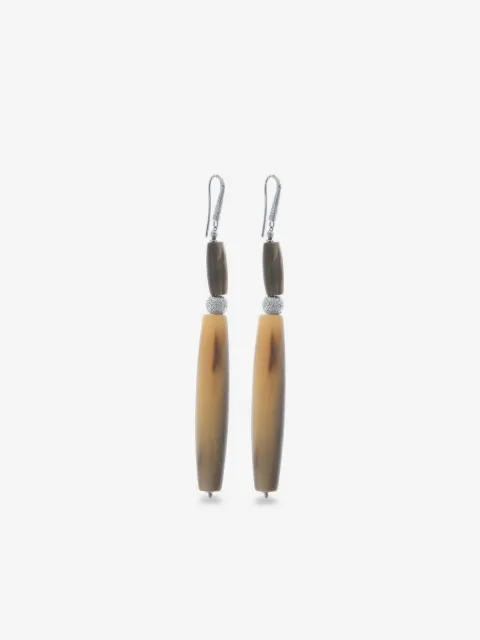 Brunello Cucinelli horn drop earrings