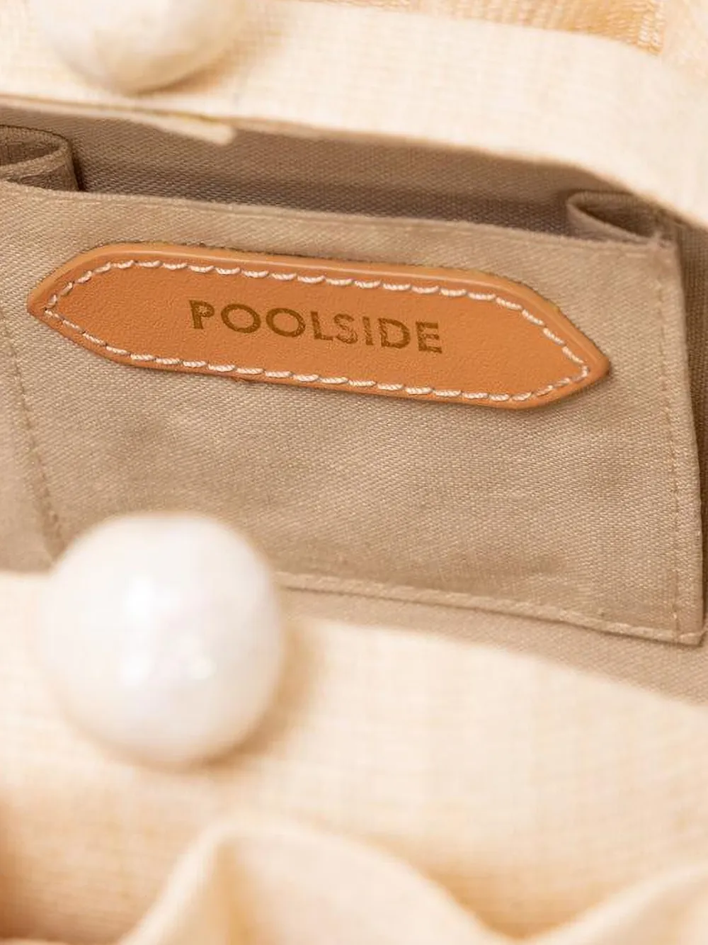Poolside The Origami Scallop Clutch Bag In Neutral