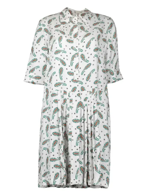 La Prestic Ouiston paisley-print pleated dress