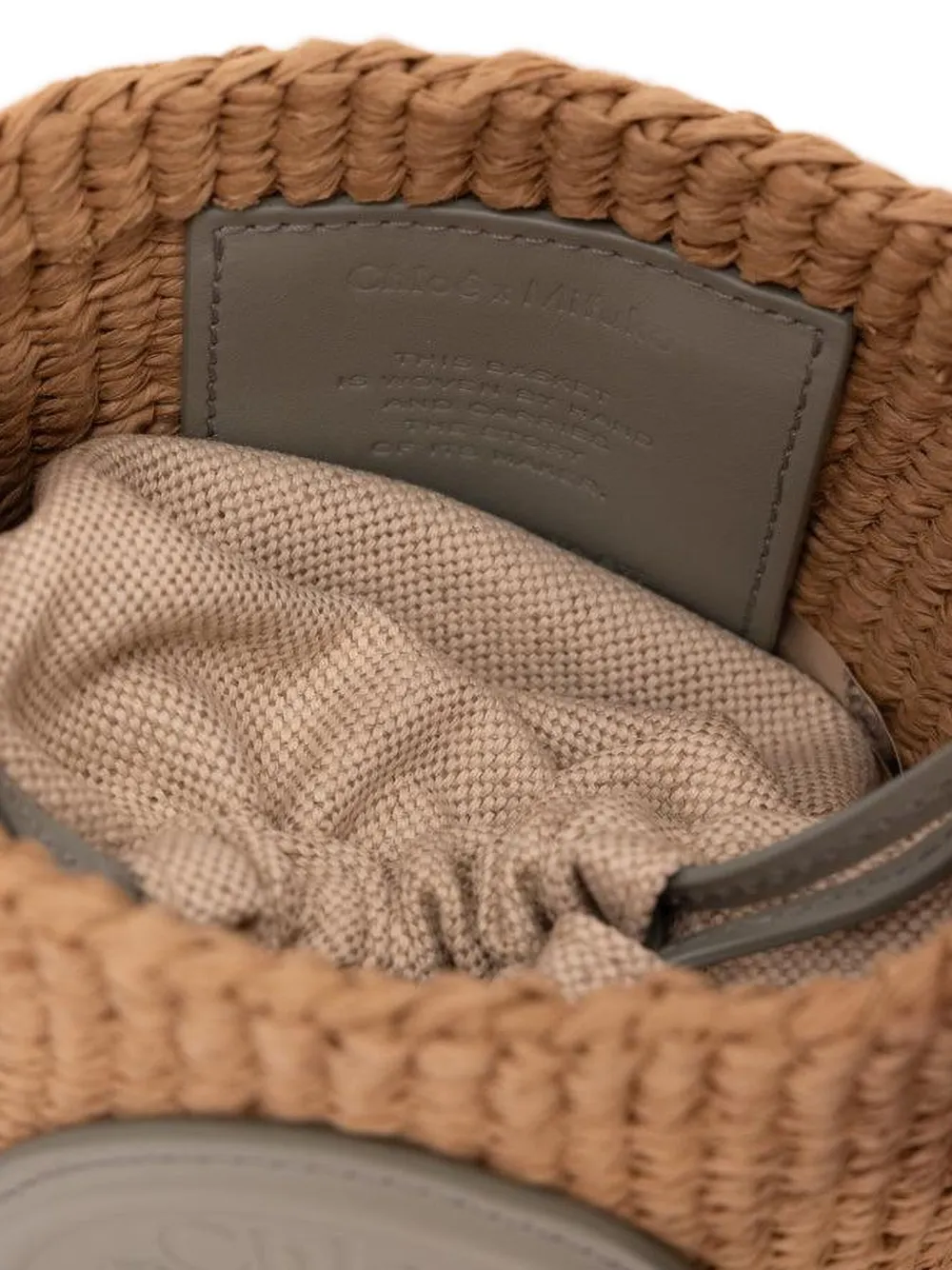 Chloé xMifuko Small Horse Medal Bucket Bag | Neutrals | FARFETCH