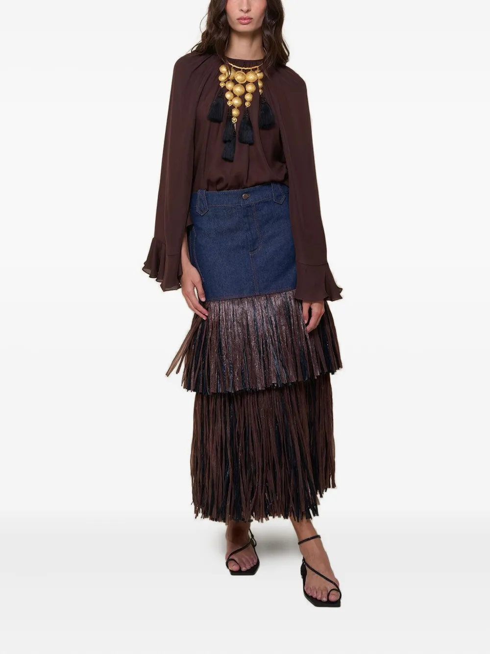 Johanna Ortiz Calipso skirt - Blauw