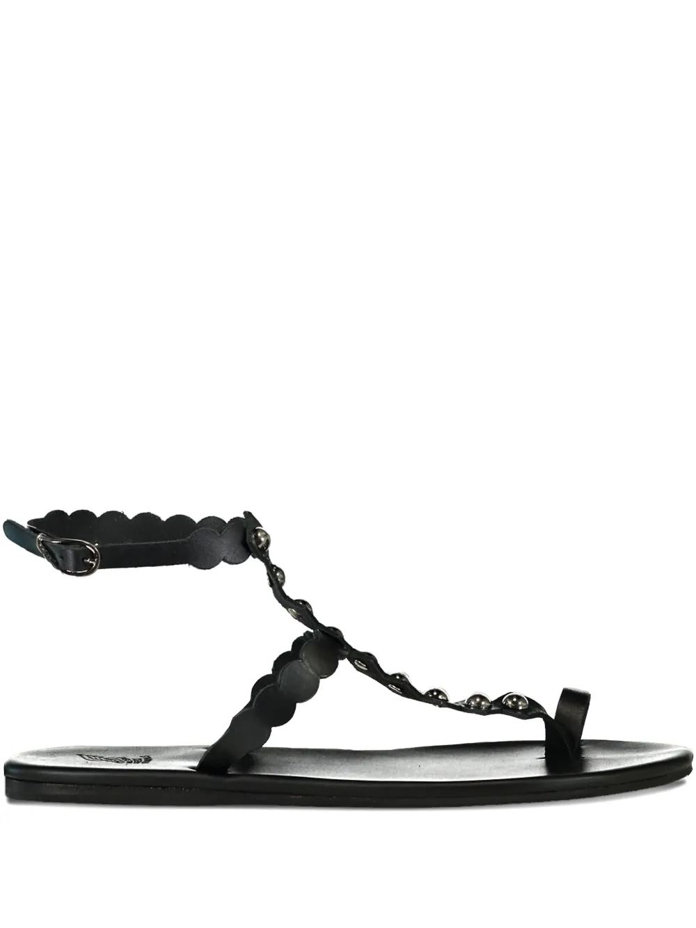 Ancient Greek Sandals scalloped studded flat sandals Blauw
