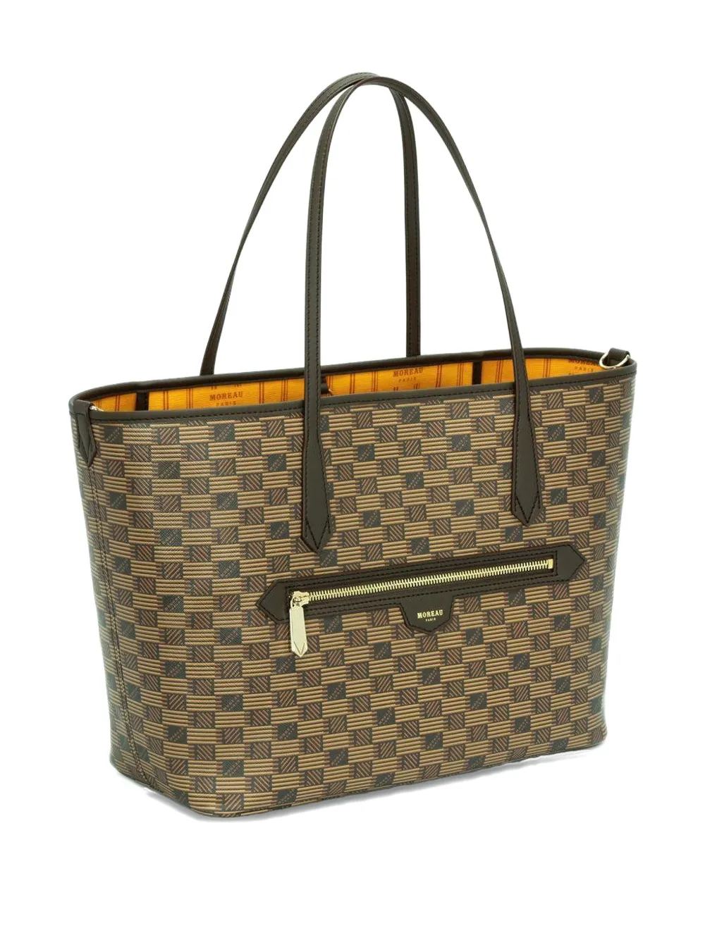 Moreau medium Monaco geometric-pattern shoulder bag Bruin