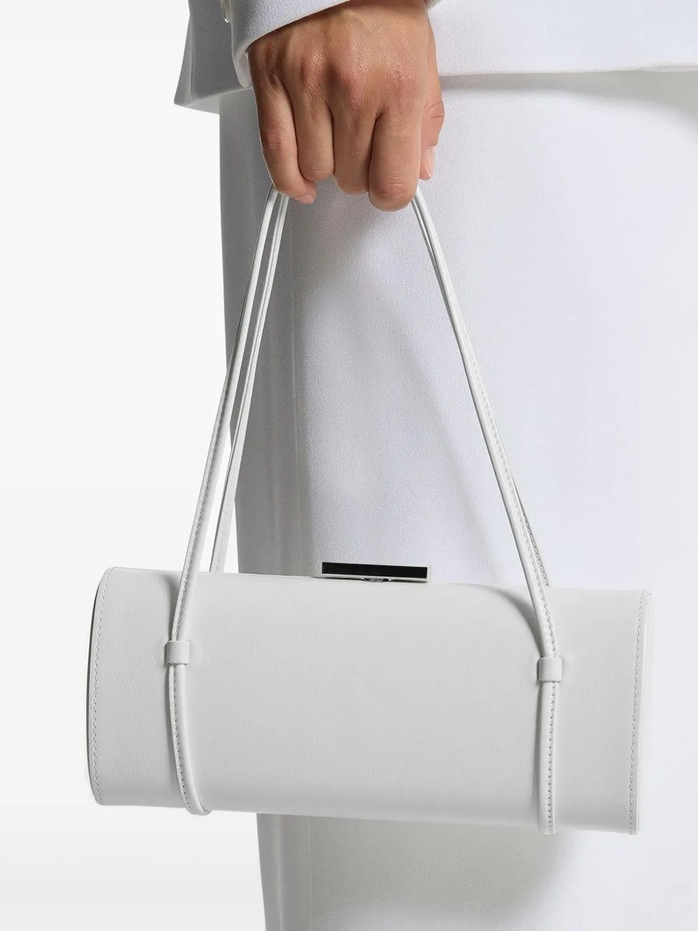 Michael Kors Collection Natalie barrel bag - Wit