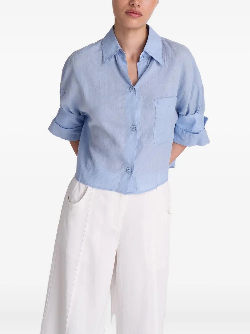 TWP Next Ex linen shirt - Blauw