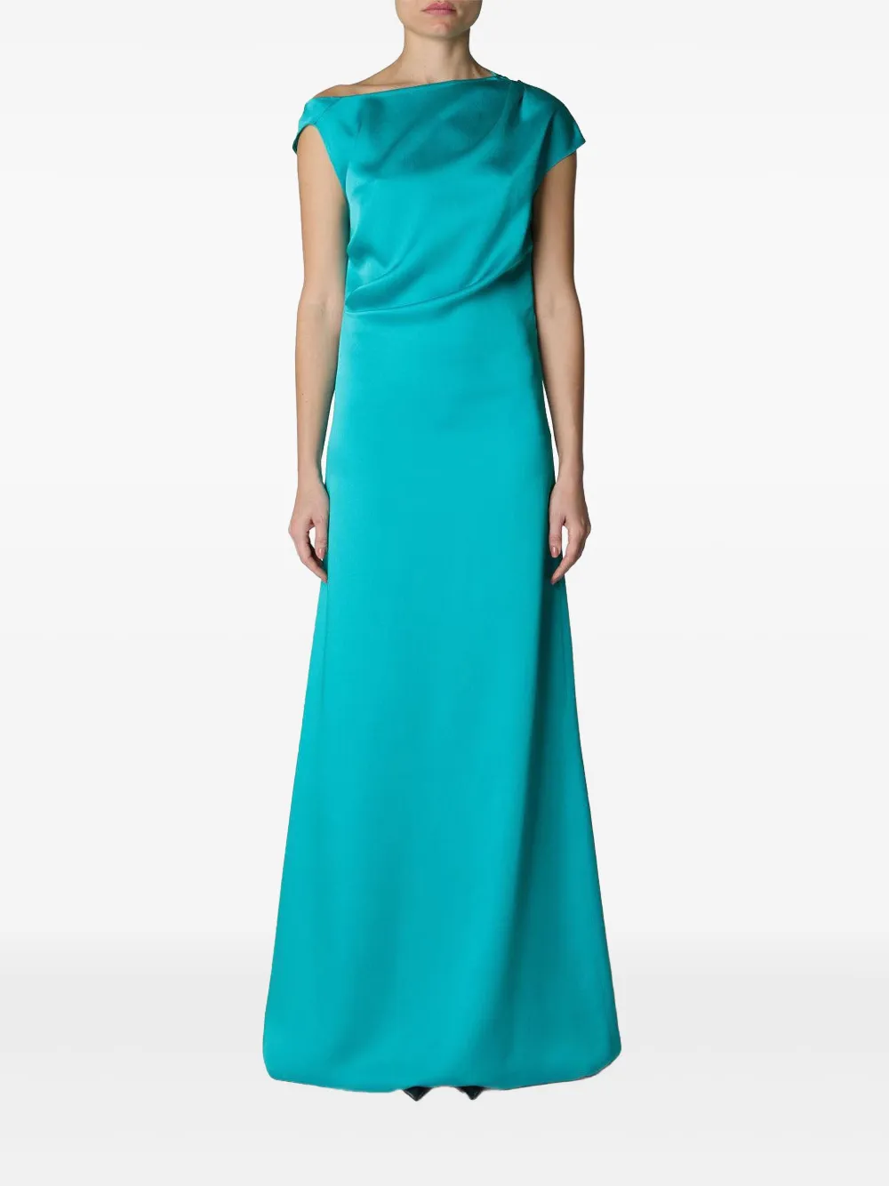Del Core off-shoulder draped dress - Blauw