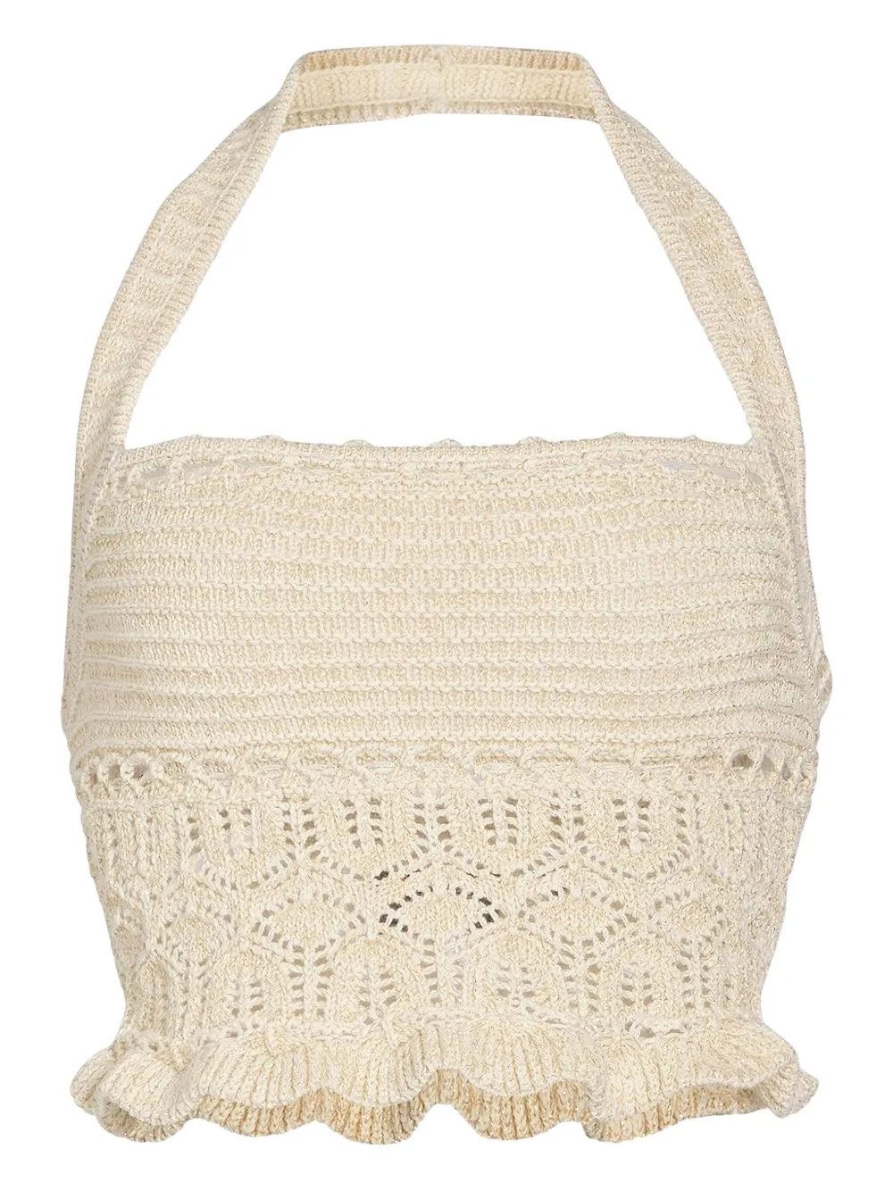 Retrofete crochet halterneck top | Neutrals | Image 1
