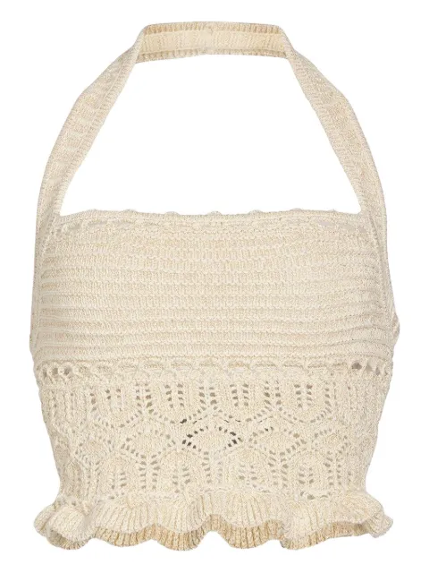 Retrofete crochet halterneck top