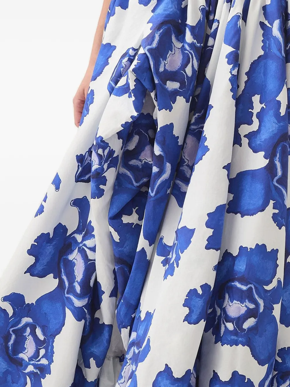Aje floral-print strapless dress Blauw