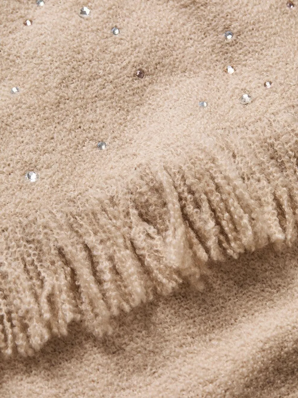 Jane Carr The Krug fringed scarf - Beige