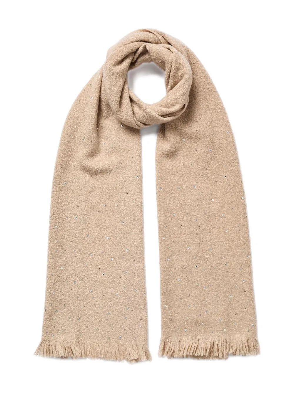 Jane Carr The Krug Fringed Scarf In Neutral