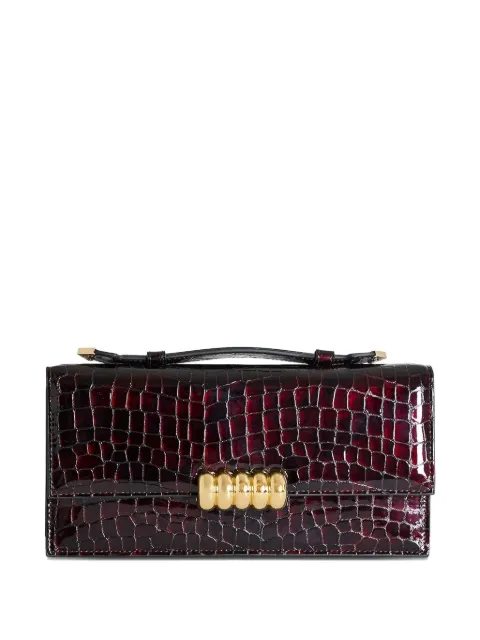 Retrofete Phoebe crocodile-embossed clutch bag