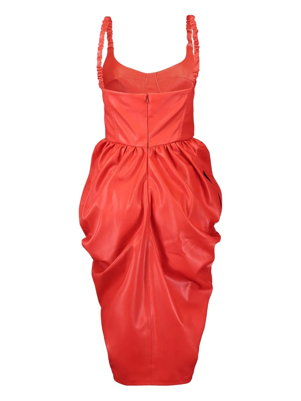 Stella McCartney bustier ruched mini dress Rood