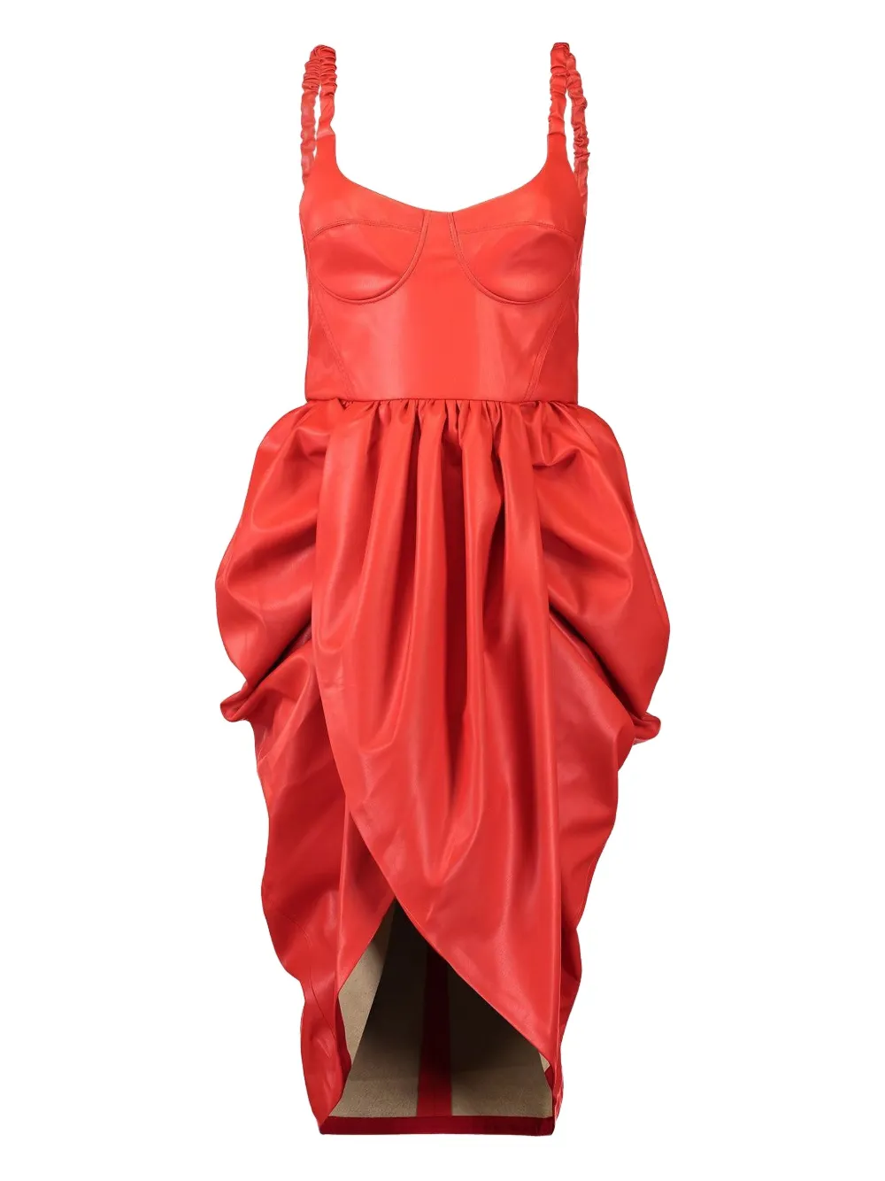 Stella McCartney bustier ruched mini dress - レッド