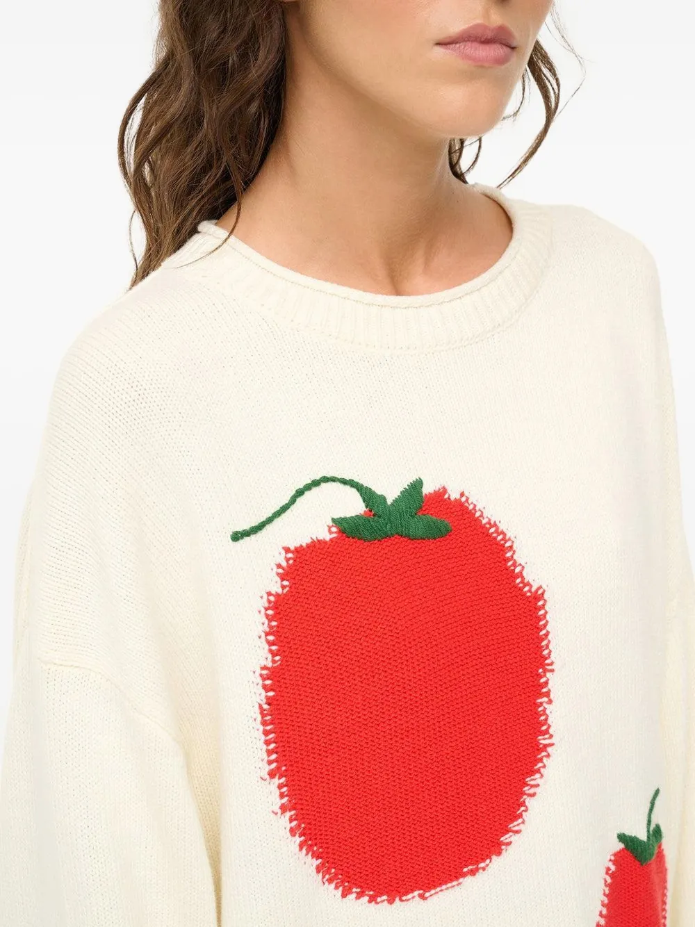 STAUD Trui met ronde hals Beige