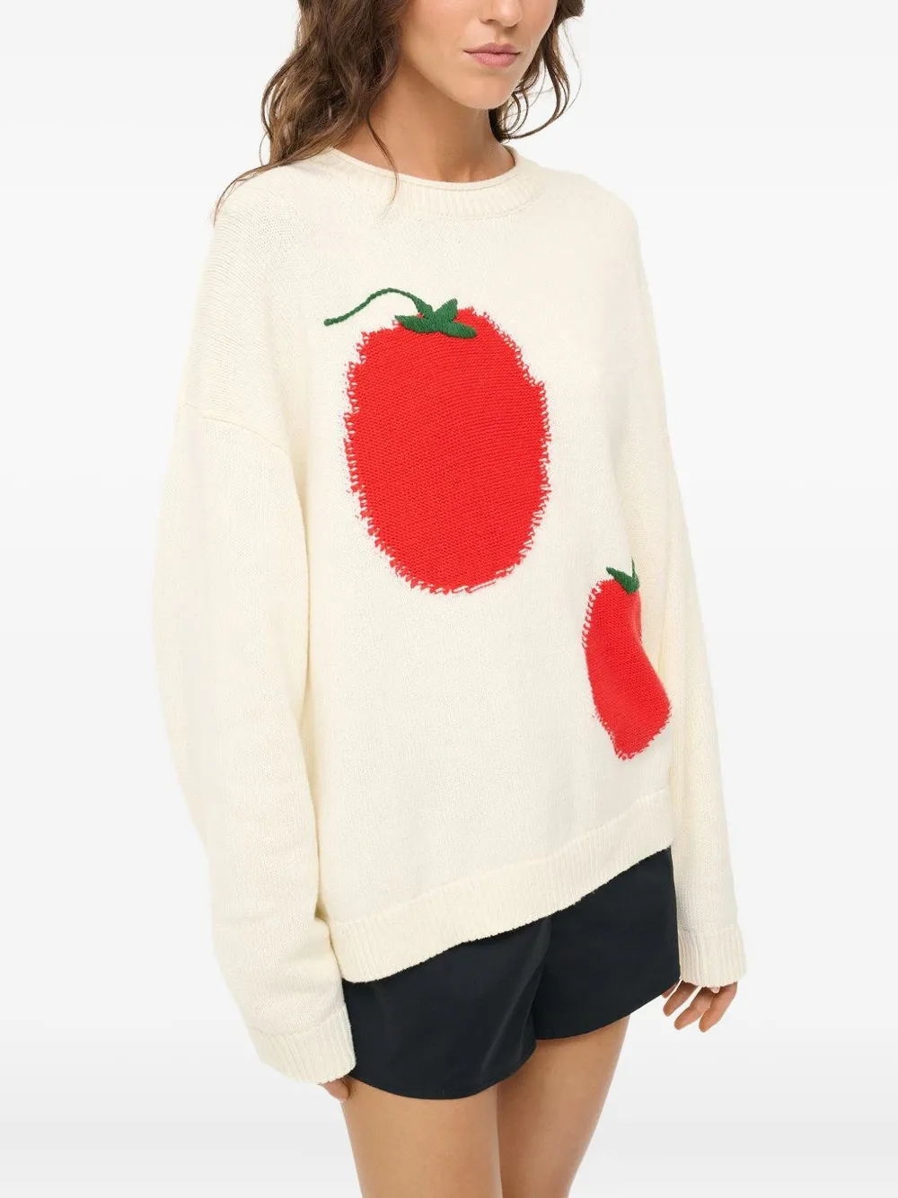 STAUD Trui met ronde hals Beige