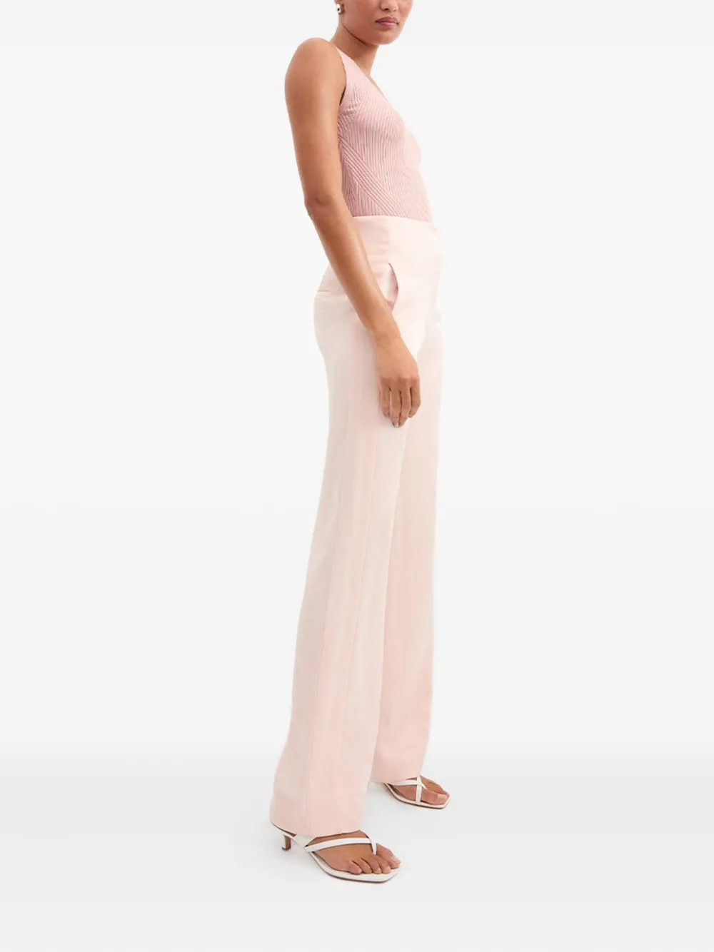 Veronica Beard Sid knitted top Roze