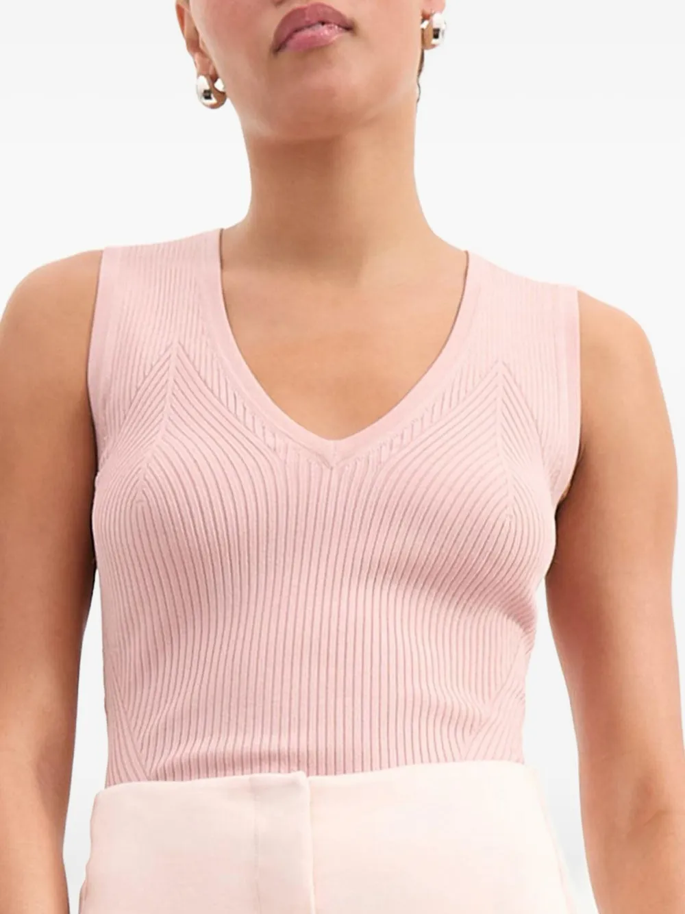 Veronica Beard Sid knitted top Roze