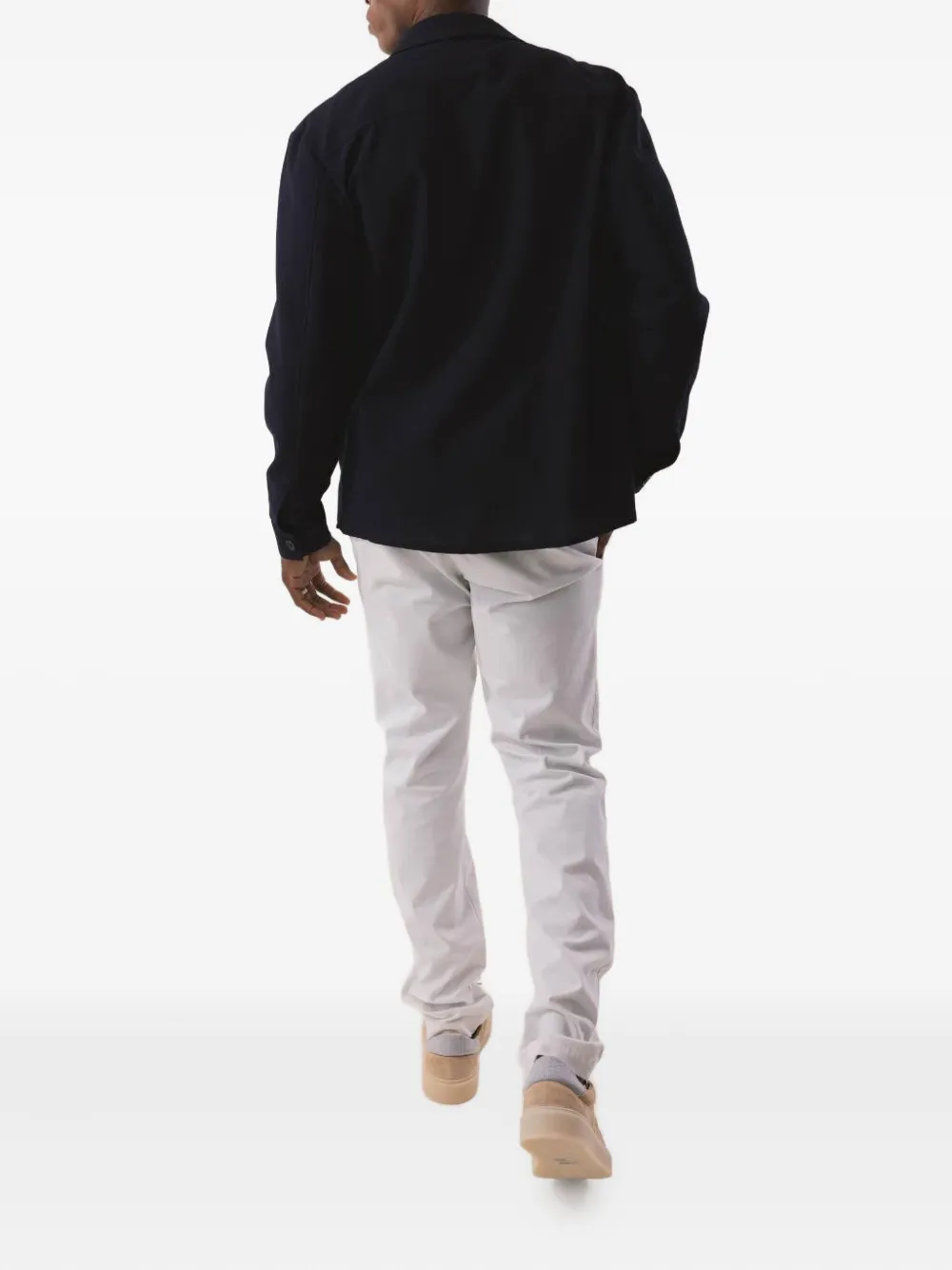 Eleventy double-pocket shacket Blauw