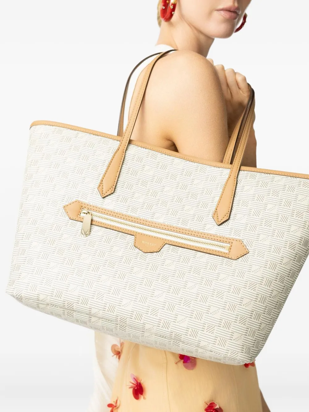 Moreau Monaco Monogram-pattern Tote Bag In White