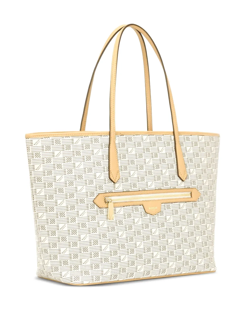 Moreau Monaco Monogram-pattern Tote Bag In White
