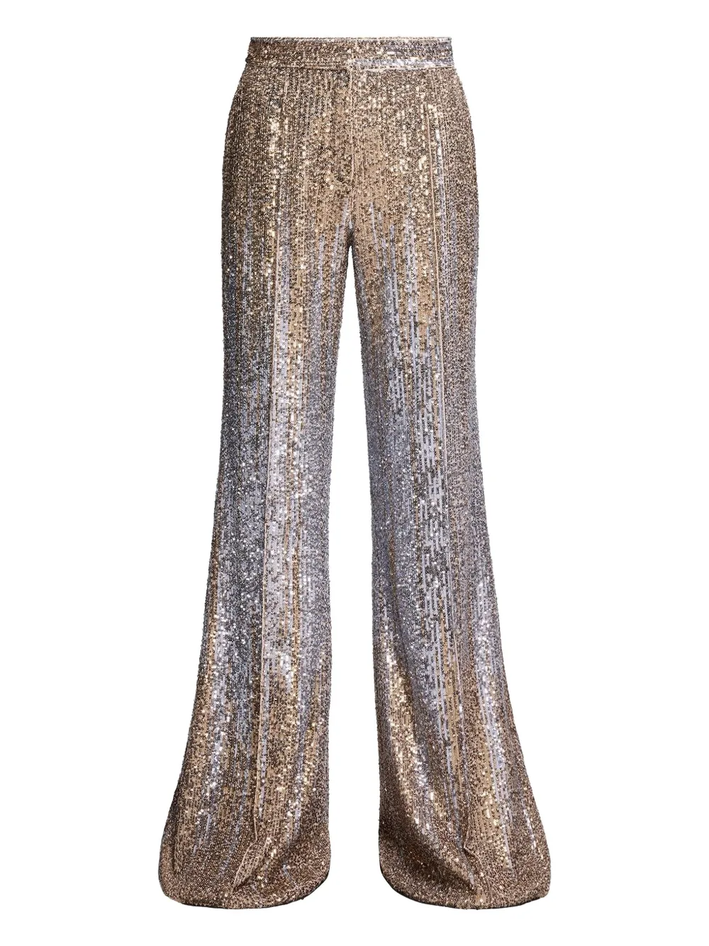 Elie Saab Sequin-embroidered Trousers In Gold