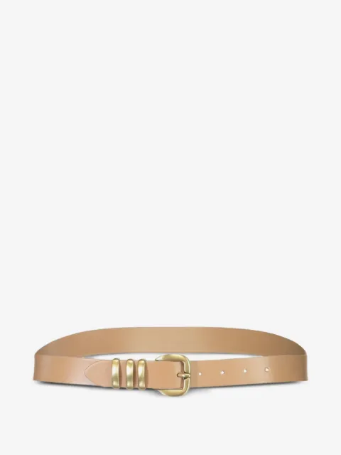 Eleventy three-loop leather belt