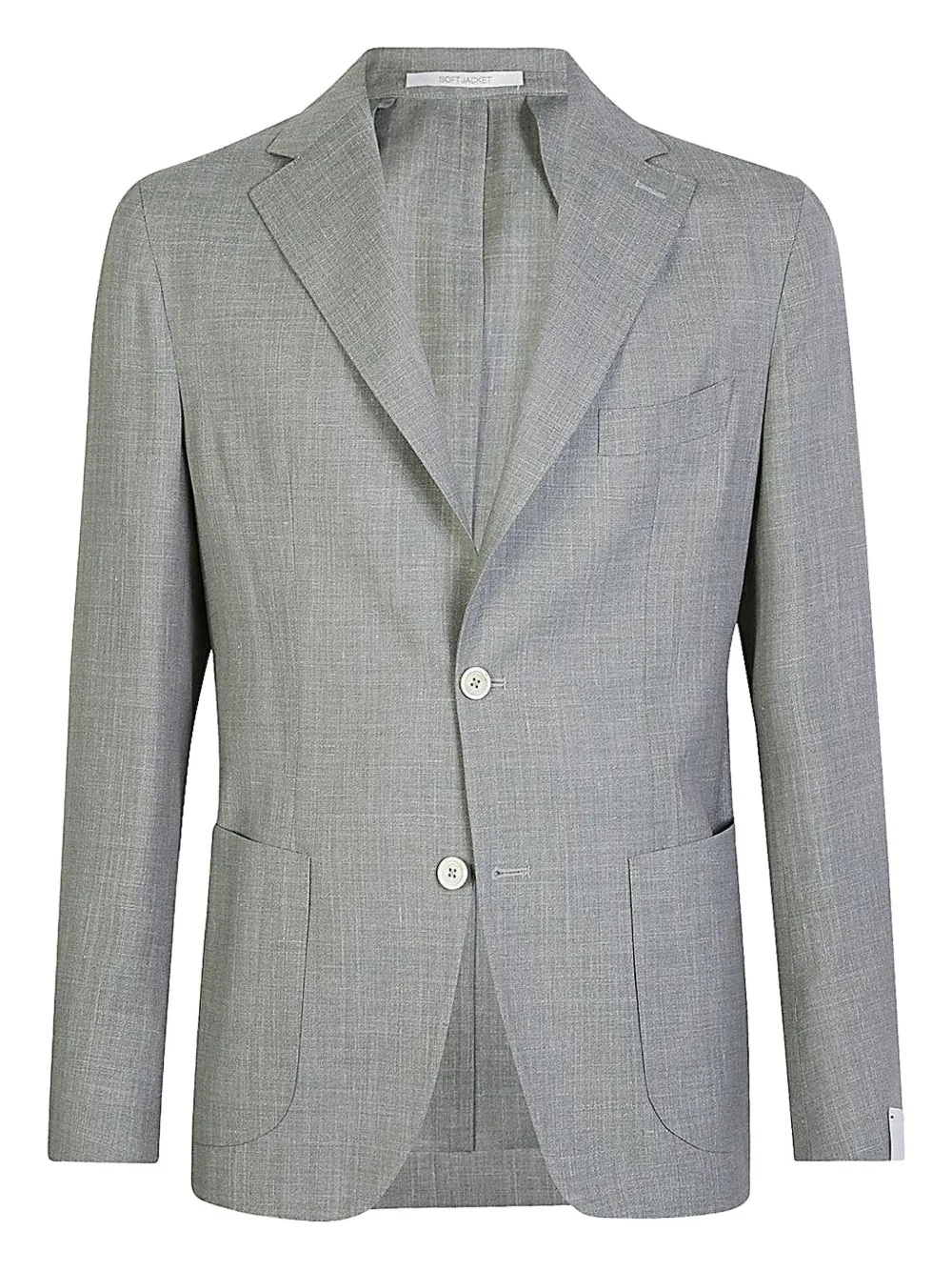 Eleventy single-breasted patch-pocket blazer | Grey | Image 1