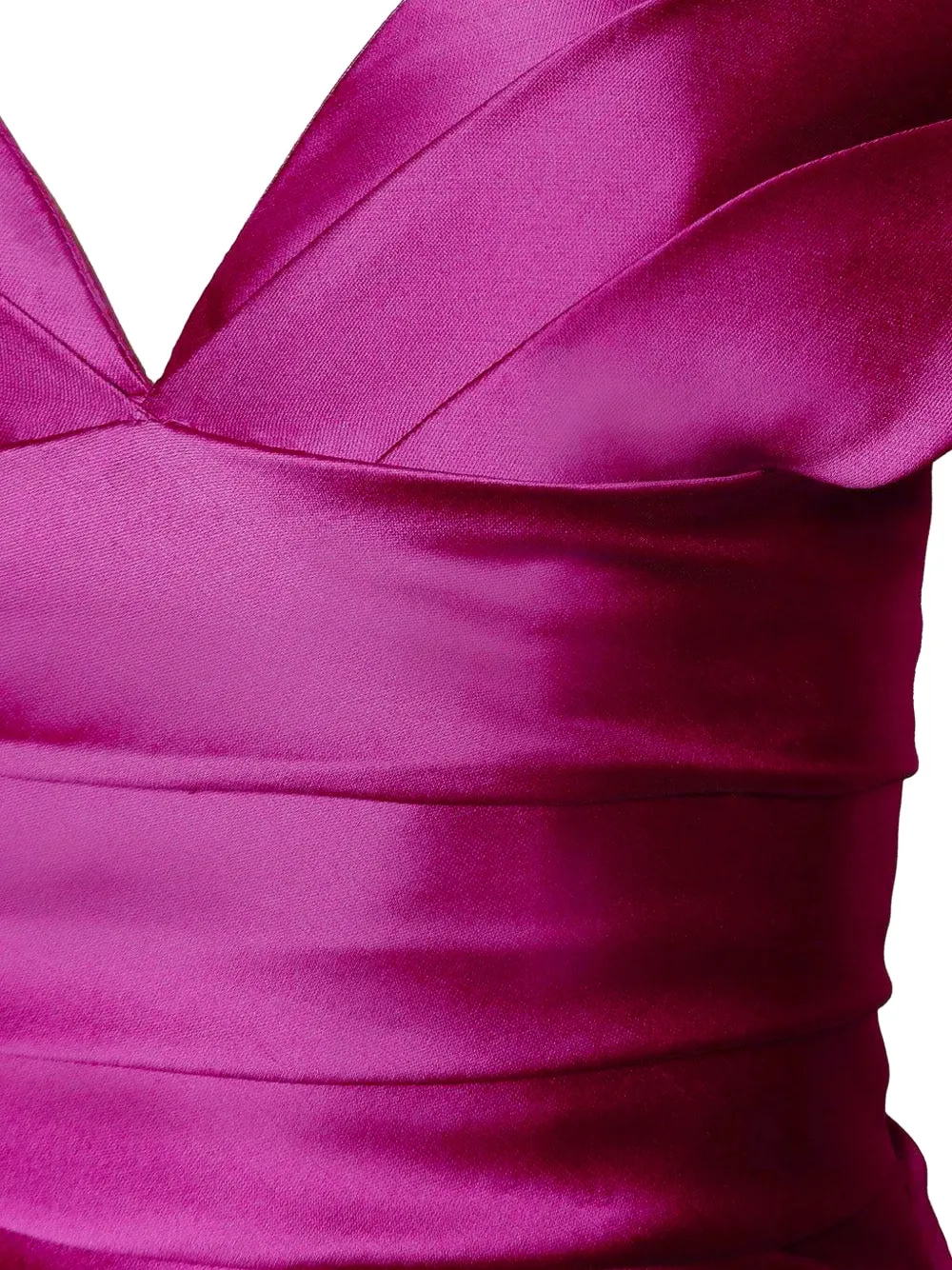 Naeem Khan Strapless Pleated Maxi Dress In Pink