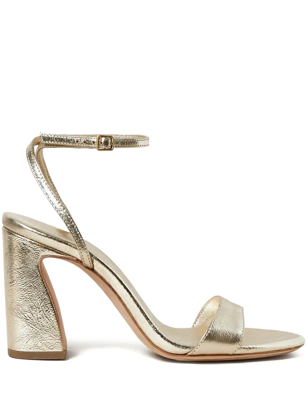 Loeffler Randall 90mm ankle-strap block-heel sandals Goud