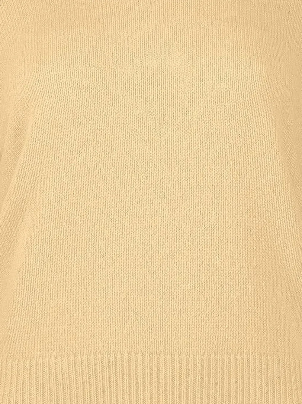 Allude long-sleeve ribbed-hem sweater Beige