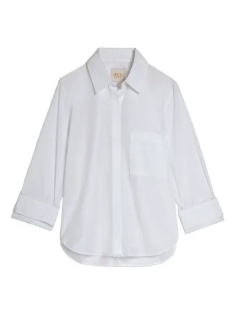 TWP Boyfriend pocket three-quarter sleeve shirt