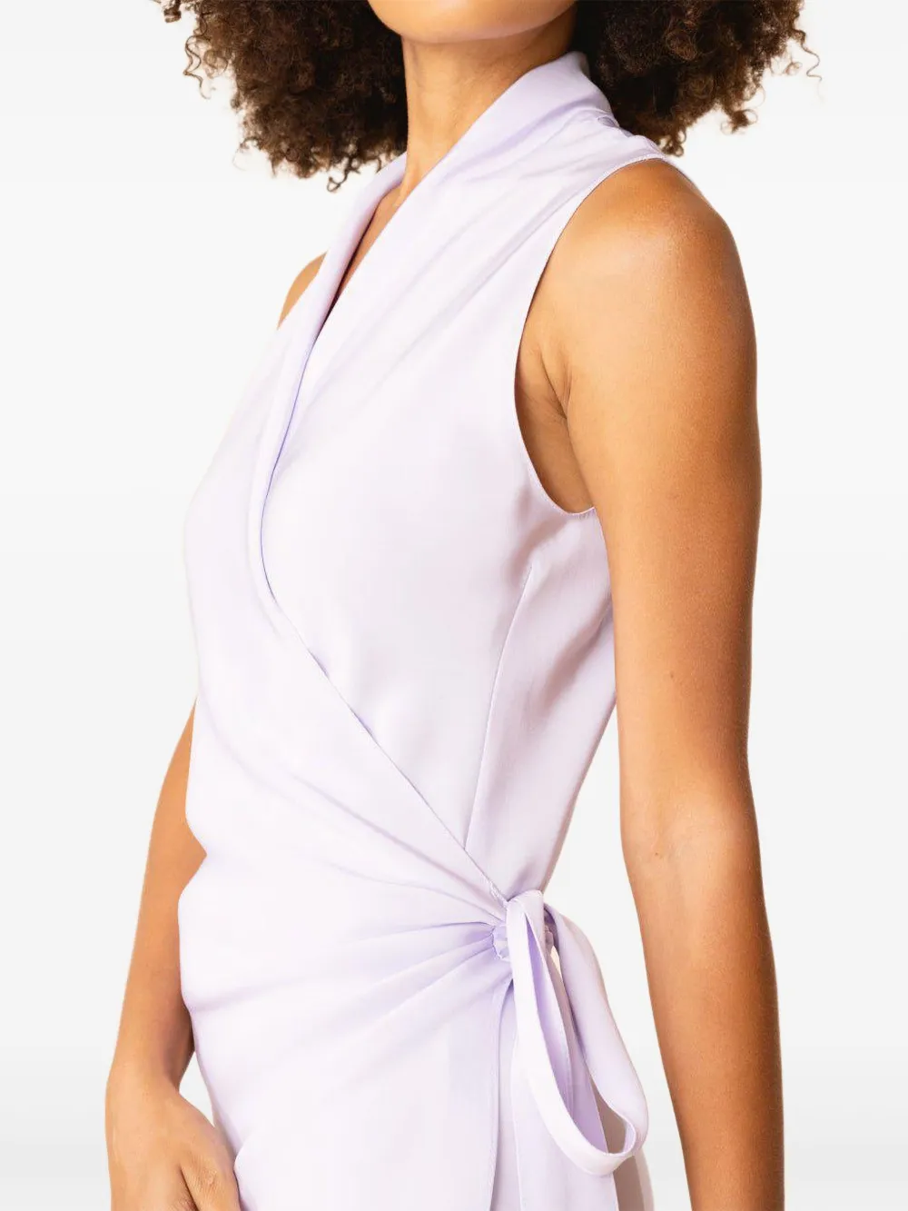 Peter Cohen Nikki Wrap Sleeveless Dress In White
