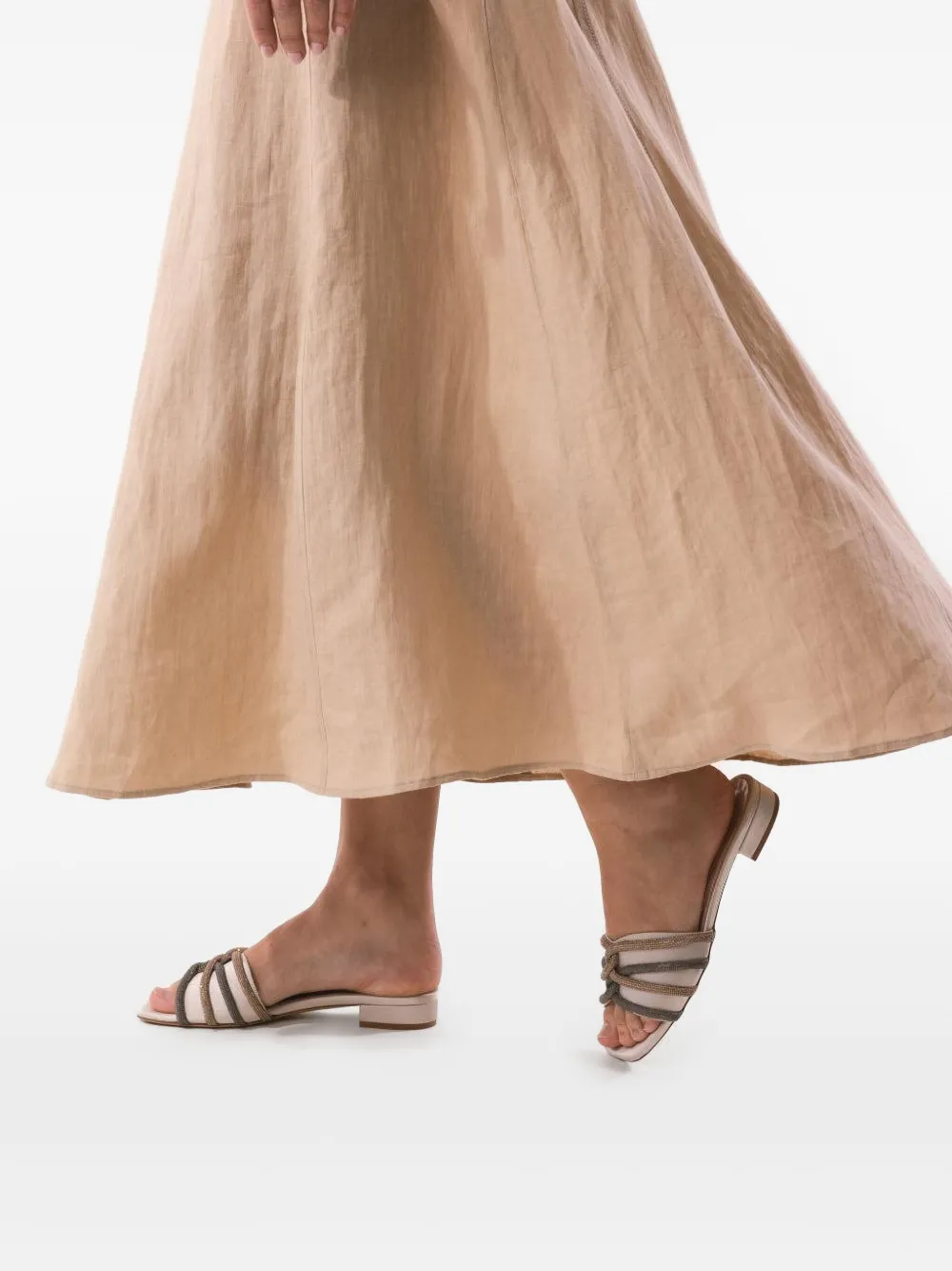 Eleventy Crystal sandals Beige