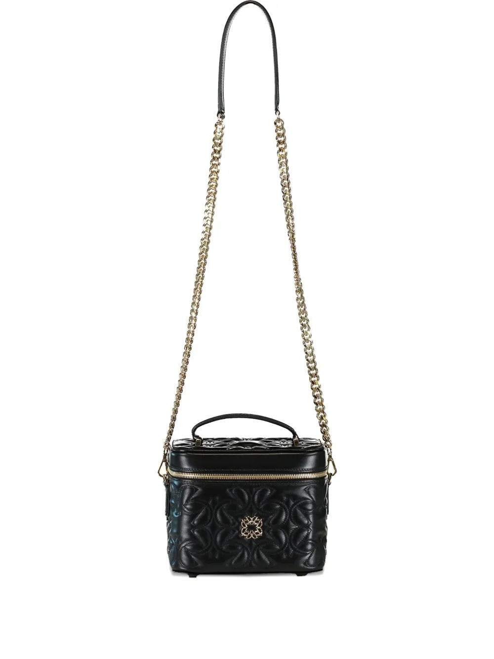 Elie Saab Logo-plaque Quilted Tote Bag In Black